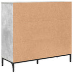Aparador Gris Concreto 89,5 x 33 x 82 cm Madera de ingeniería