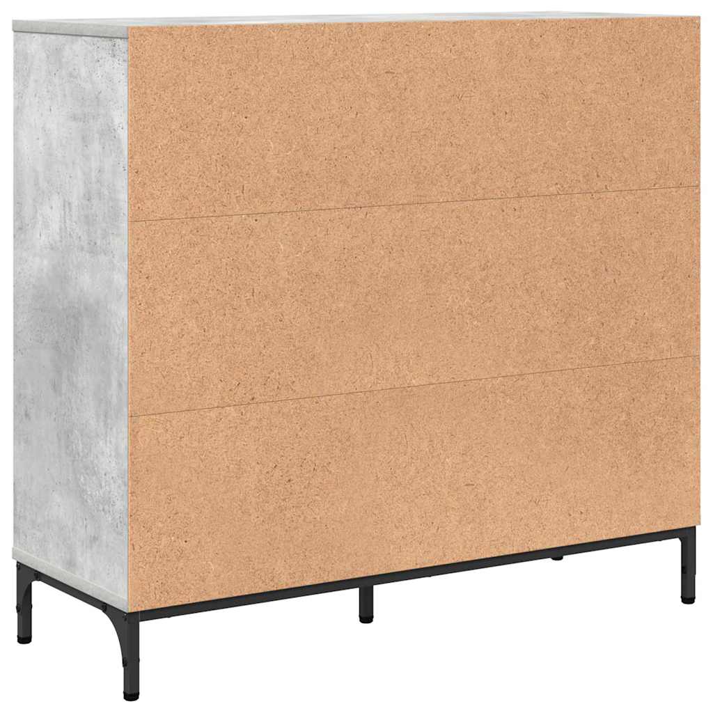 Aparador Gris Concreto 89,5 x 33 x 82 cm Madera de ingeniería