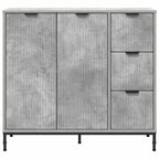 Aparador Gris Concreto 89,5 x 33 x 82 cm Madera de ingeniería
