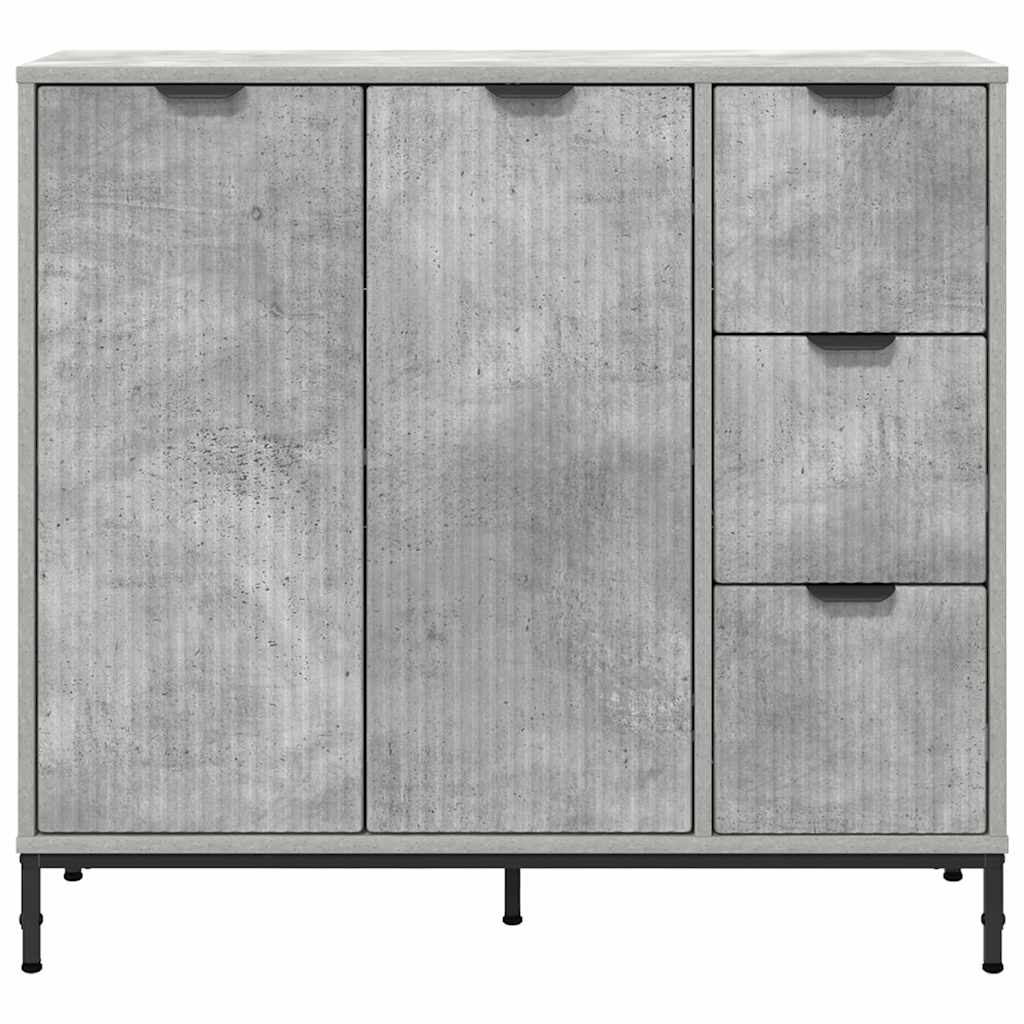 Aparador Gris Concreto 89,5 x 33 x 82 cm Madera de ingeniería
