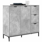 Aparador Gris Concreto 89,5 x 33 x 82 cm Madera de ingeniería