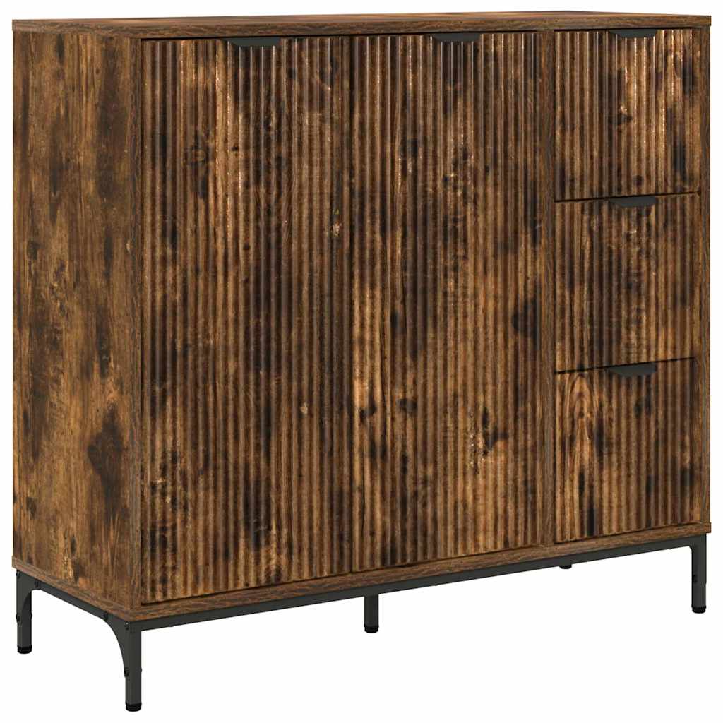 Aparador Roble ahumado 89,5 x 33 x 82 cm Madera de ingeniería