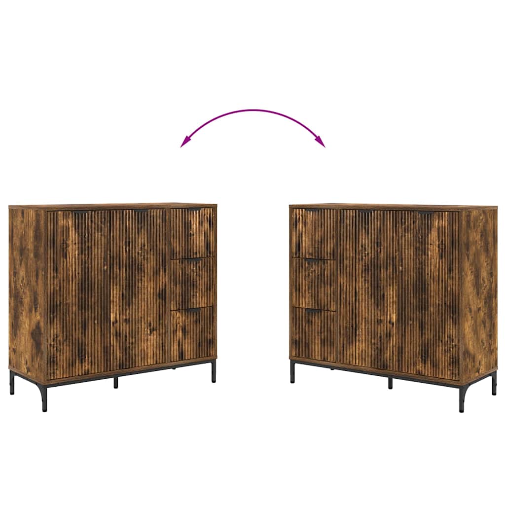 Aparador Roble ahumado 89,5 x 33 x 82 cm Madera de ingeniería