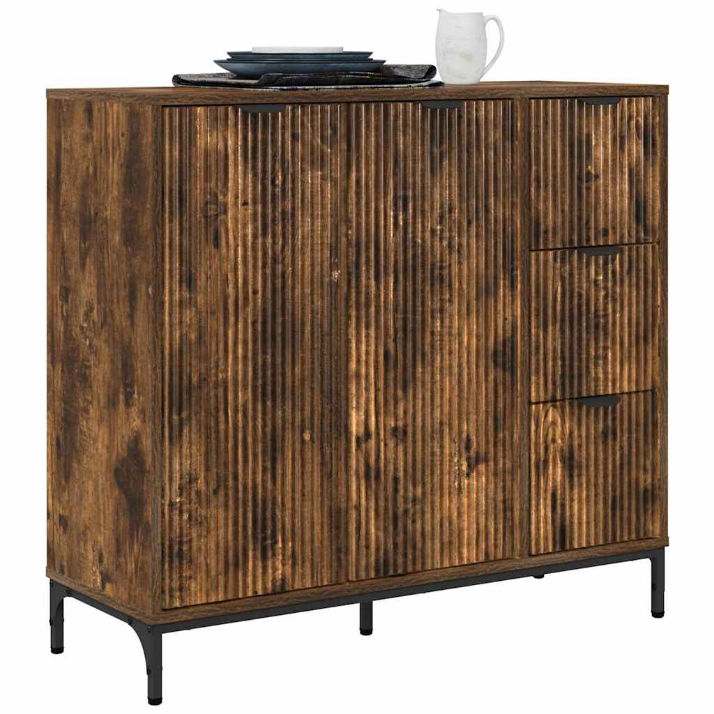 Aparador Roble ahumado 89,5 x 33 x 82 cm Madera de ingeniería