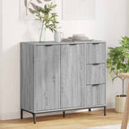 Aparador Gris Sonoma 89,5 x 33 x 82 cm Madera de ingeniería