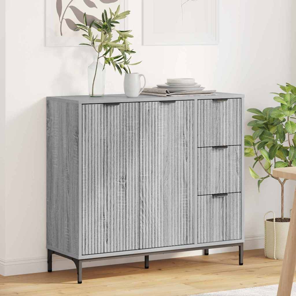 Aparador Gris Sonoma 89,5 x 33 x 82 cm Madera de ingeniería