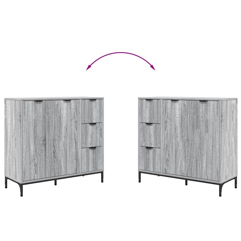 Aparador Gris Sonoma 89,5 x 33 x 82 cm Madera de ingeniería