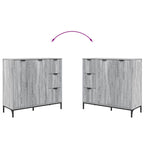 Aparador Gris Sonoma 89,5 x 33 x 82 cm Madera de ingeniería