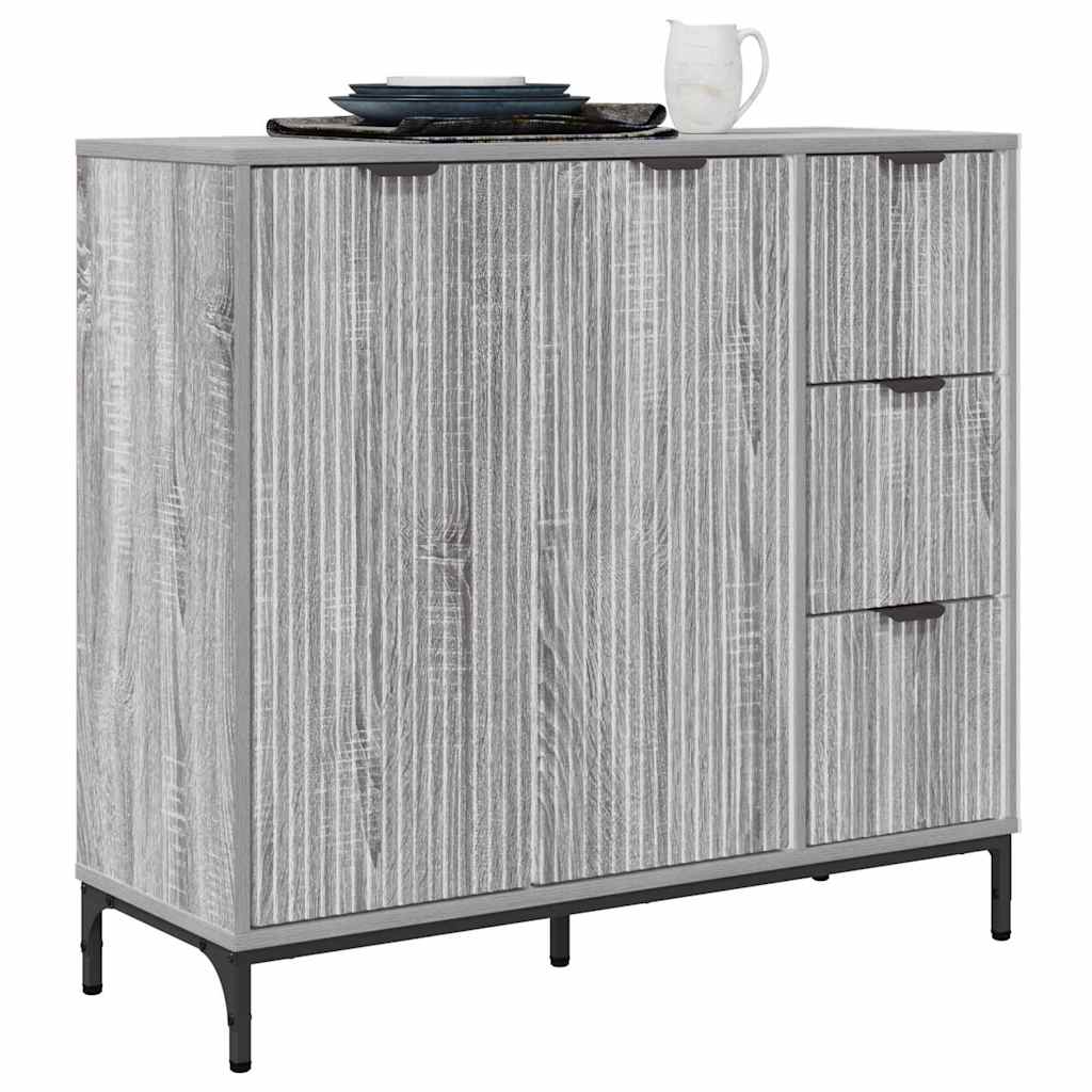 Aparador Gris Sonoma 89,5 x 33 x 82 cm Madera de ingeniería