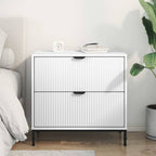 Mesa de Noche Blanco 63.5 x 36 x 61 cm Madera contrachapada