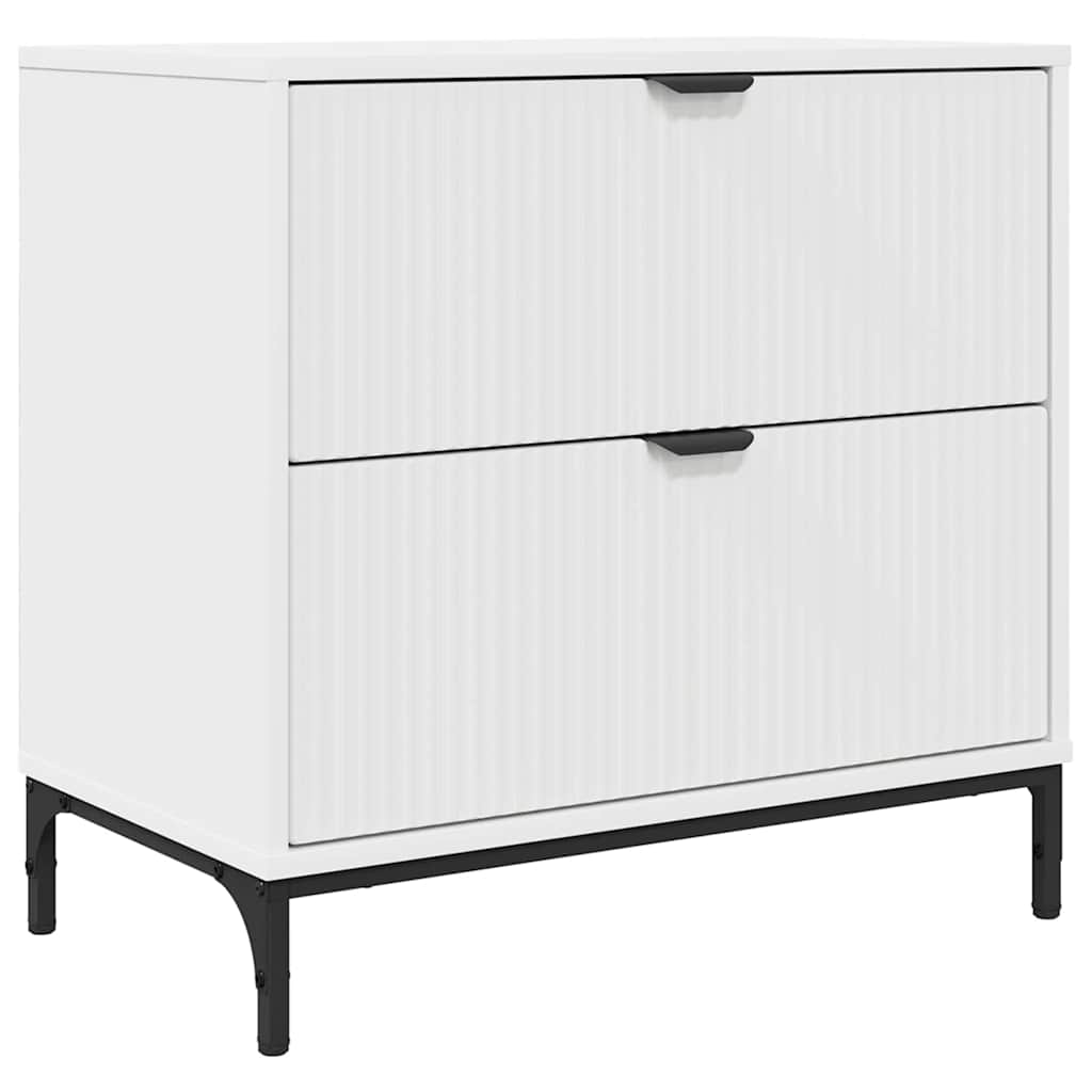 Mesa de Noche Blanco 63.5 x 36 x 61 cm Madera contrachapada