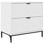 Mesa de Noche Blanco 63.5 x 36 x 61 cm Madera contrachapada