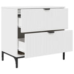 Mesa de Noche Blanco 63.5 x 36 x 61 cm Madera contrachapada