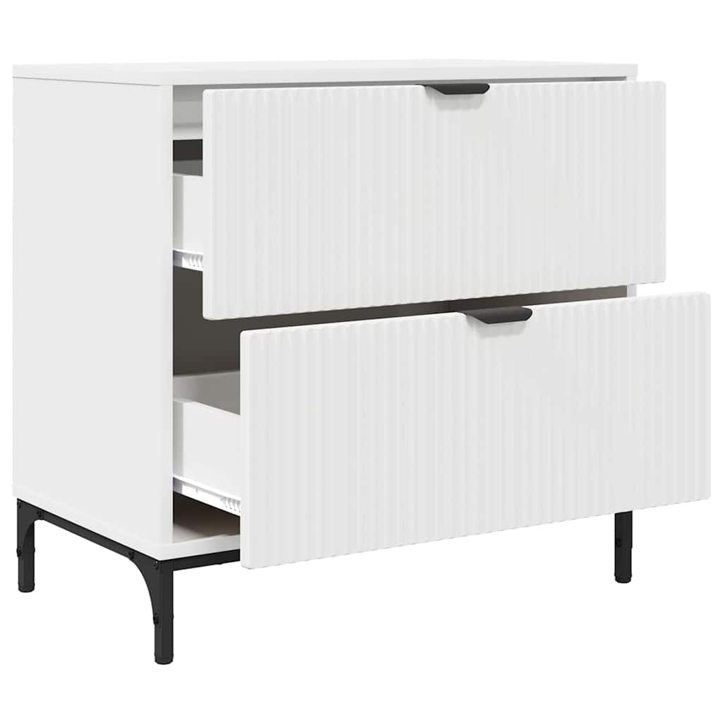 Mesa de Noche Blanco 63.5 x 36 x 61 cm Madera contrachapada
