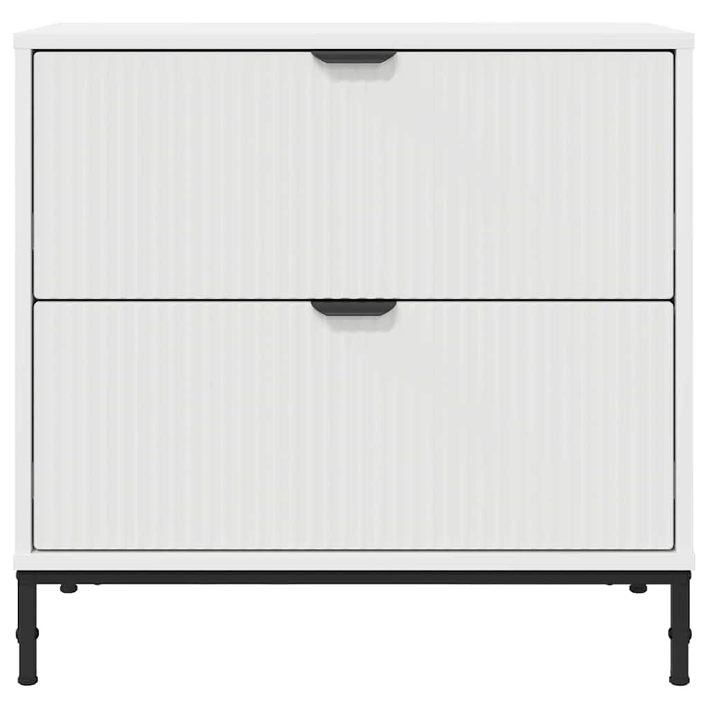 Mesa de Noche Blanco 63.5 x 36 x 61 cm Madera contrachapada