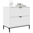 Mesa de Noche Blanco 63.5 x 36 x 61 cm Madera contrachapada