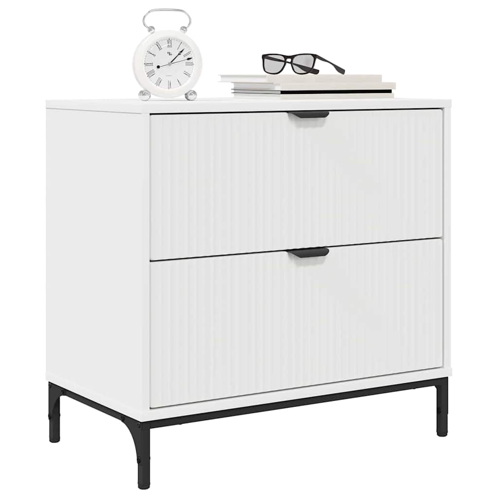 Mesa de Noche Blanco 63.5 x 36 x 61 cm Madera contrachapada