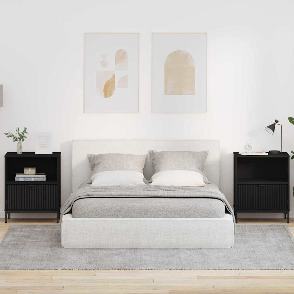 Nightstand 2 pcs High Gloss White 49 x 36 x 61 cm