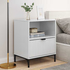 Armario de Noche 2 pcs Blanco brillante 49 x 36 x 61 cm