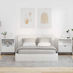 Armario de Noche 2 pcs Blanco brillante 49 x 36 x 61 cm