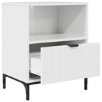 Armario de Noche 2 pcs Blanco brillante 49 x 36 x 61 cm