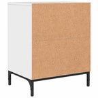 Armario de Noche 2 pcs Blanco brillante 49 x 36 x 61 cm