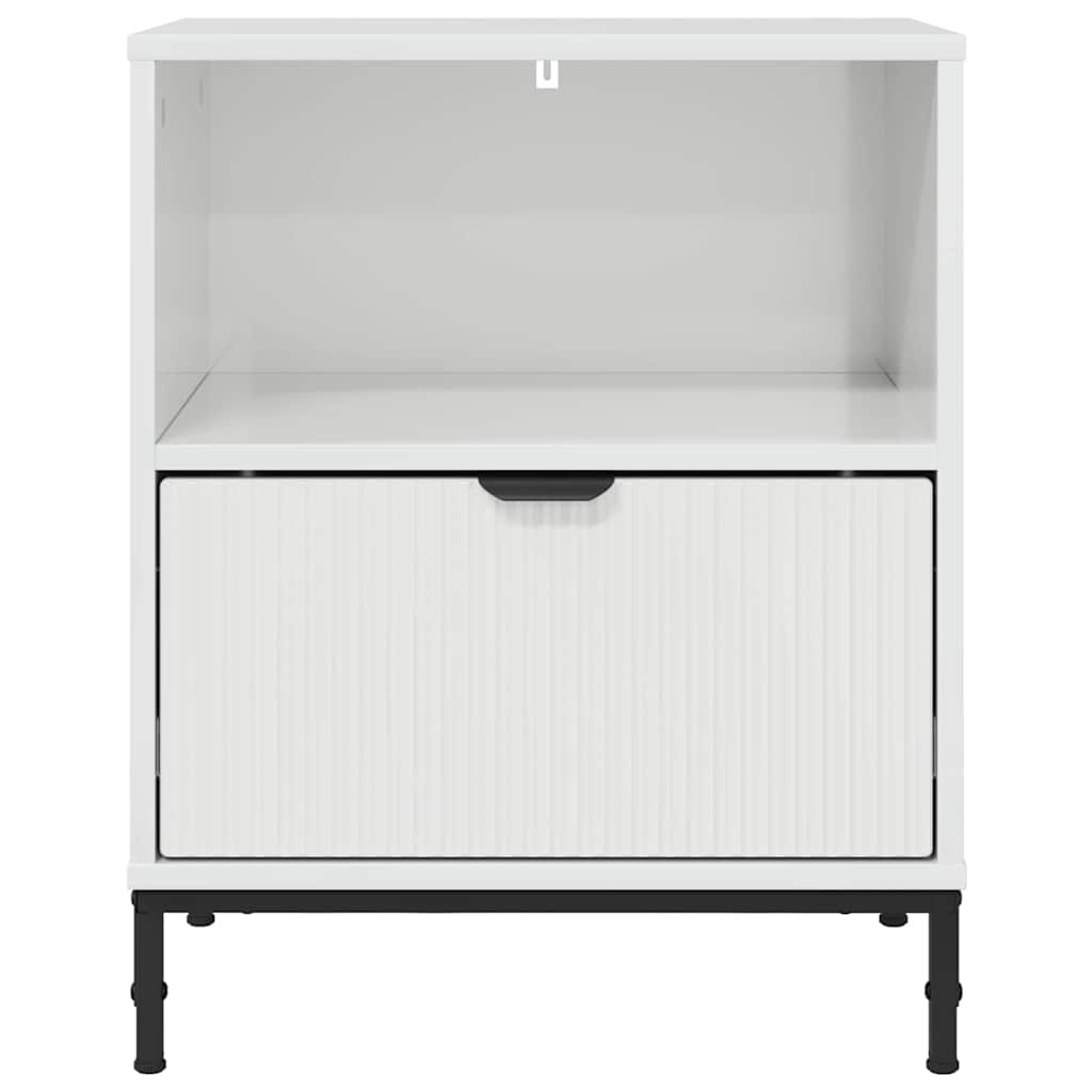 Armario de Noche 2 pcs Blanco brillante 49 x 36 x 61 cm
