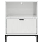 Armario de Noche 2 pcs Blanco brillante 49 x 36 x 61 cm