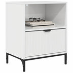 Armario de Noche 2 pcs Blanco brillante 49 x 36 x 61 cm