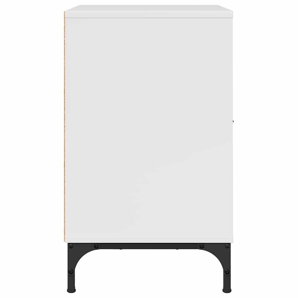Armario de Noche 2 pcs Blanco brillante 49 x 36 x 61 cm