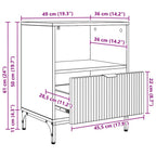 Armario de Noche 2 pcs Blanco brillante 49 x 36 x 61 cm