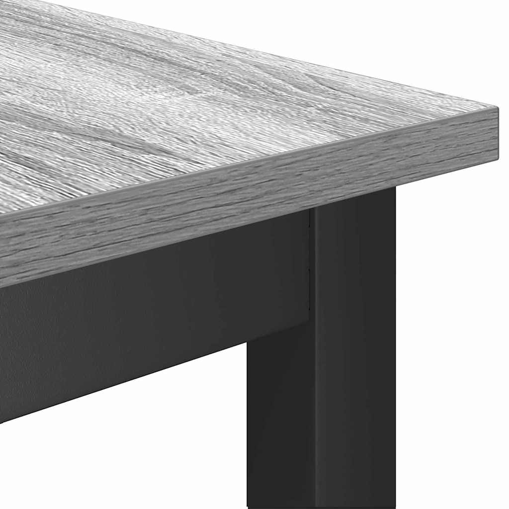 Banca de Comedor 2 pcs Gris Sonoma 100 x 32,5 x 48,5 cm