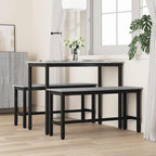 Banca de Comedor 2 pcs Gris Sonoma 100 x 32,5 x 48,5 cm