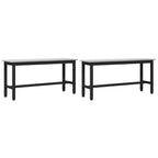 Banca de Comedor 2 pcs Gris Sonoma 100 x 32,5 x 48,5 cm