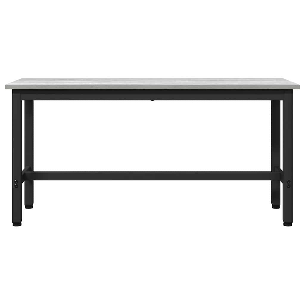 Banca de Comedor 2 pcs Gris Sonoma 100 x 32,5 x 48,5 cm