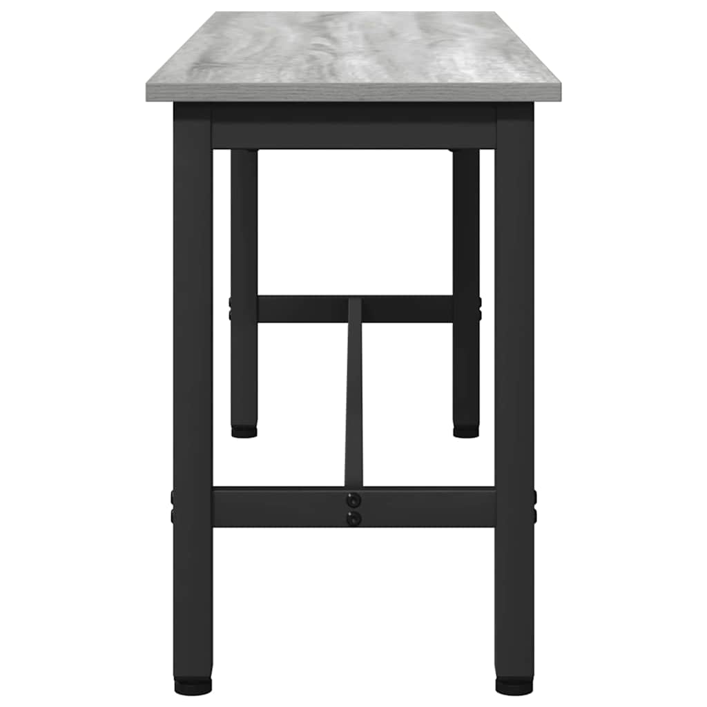 Banca de Comedor 2 pcs Gris Sonoma 100 x 32,5 x 48,5 cm