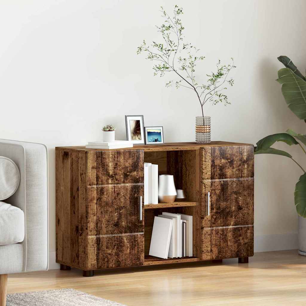 Aparador alto con estante FLORIN brillante 60 x 35 x 182 cm