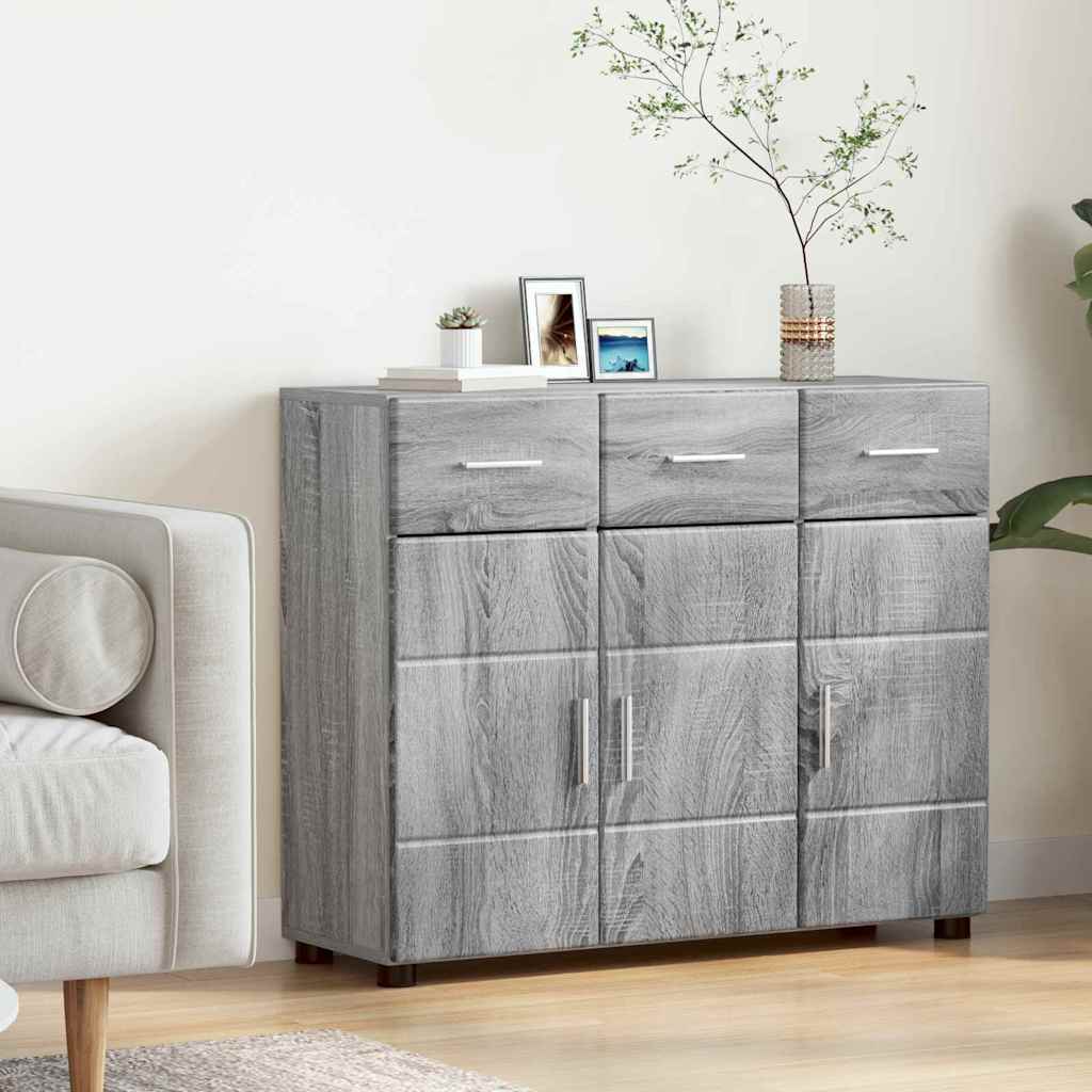 Aparador alto con estante FLORIN brillante 60 x 35 x 182 cm