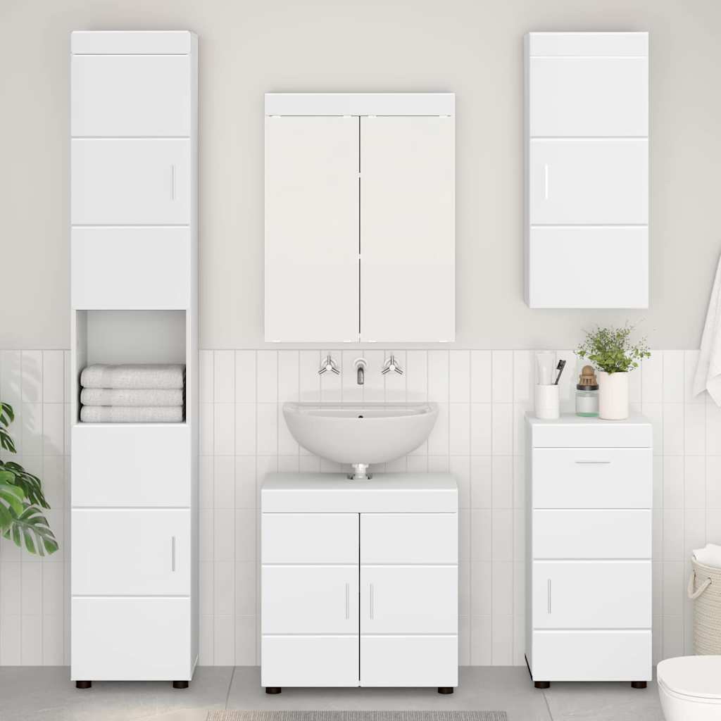 Armario con espejo de baño con estante TULUM 60 x 16,5 x 78 cm