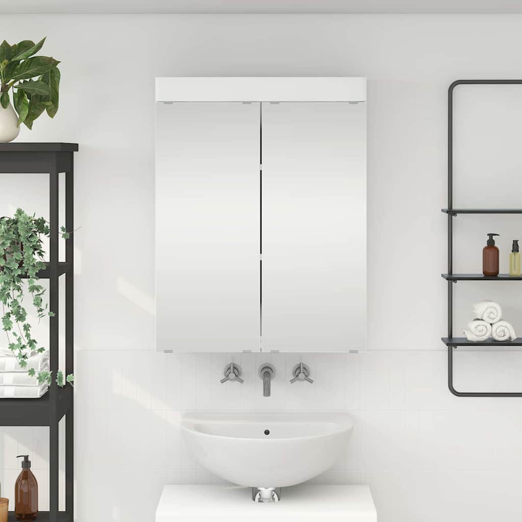 Armario con espejo de baño con estante TULUM 60 x 16,5 x 78 cm