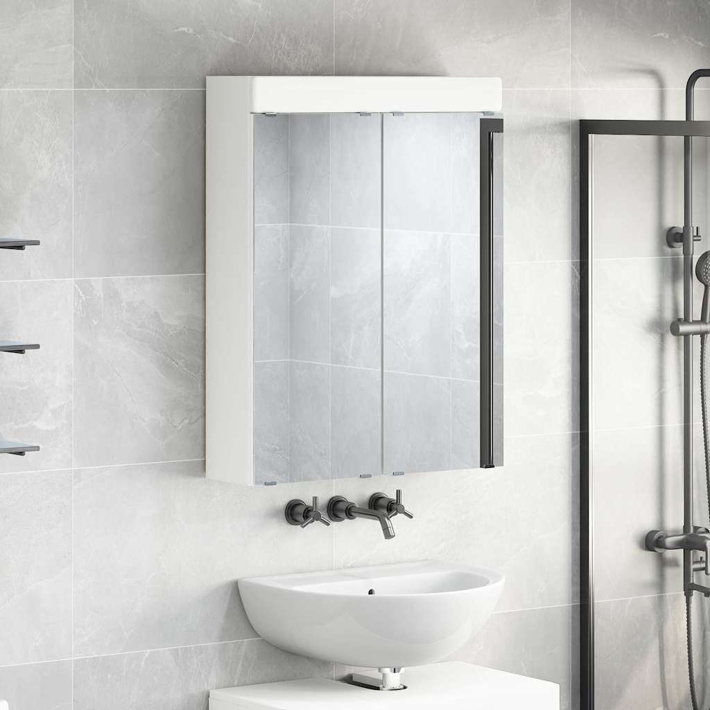 Armario con espejo de baño con estante TULUM 60 x 16,5 x 78 cm