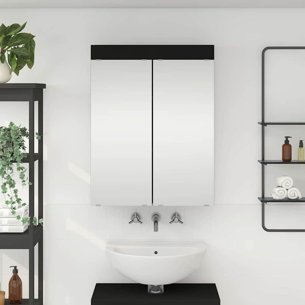 Armario con espejo de baño con estante TULUM 60 x 16,5 x 78 cm