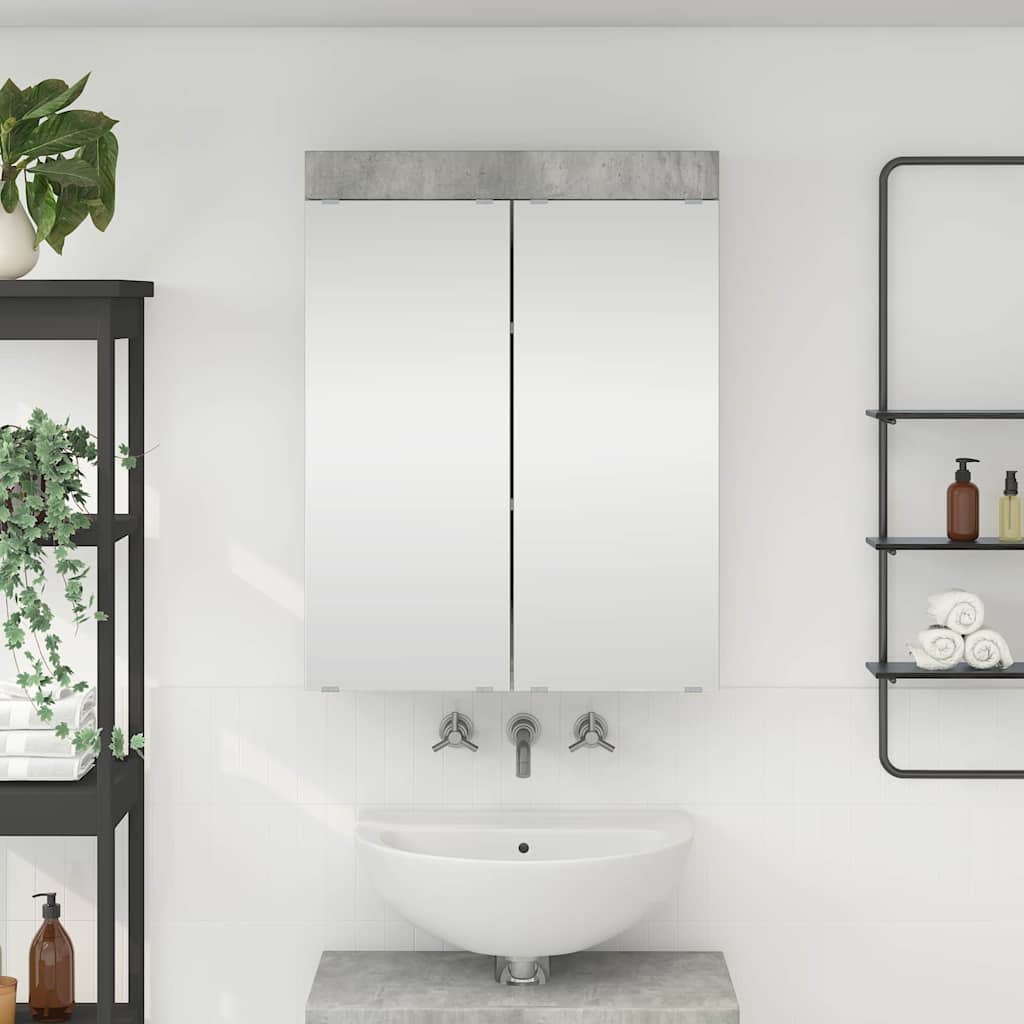 Armario con espejo de baño con estante TULUM 60 x 16,5 x 78 cm