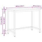 Mesa 100 x 50 x 77 cm Madera Ingenierizada y Acero