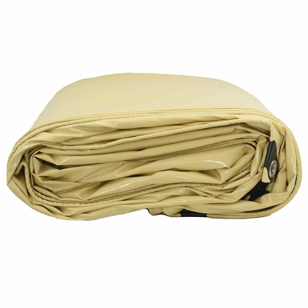 Lona 650g / m² Beige 1 x 2,5 m Lona con recubrimiento de PVC