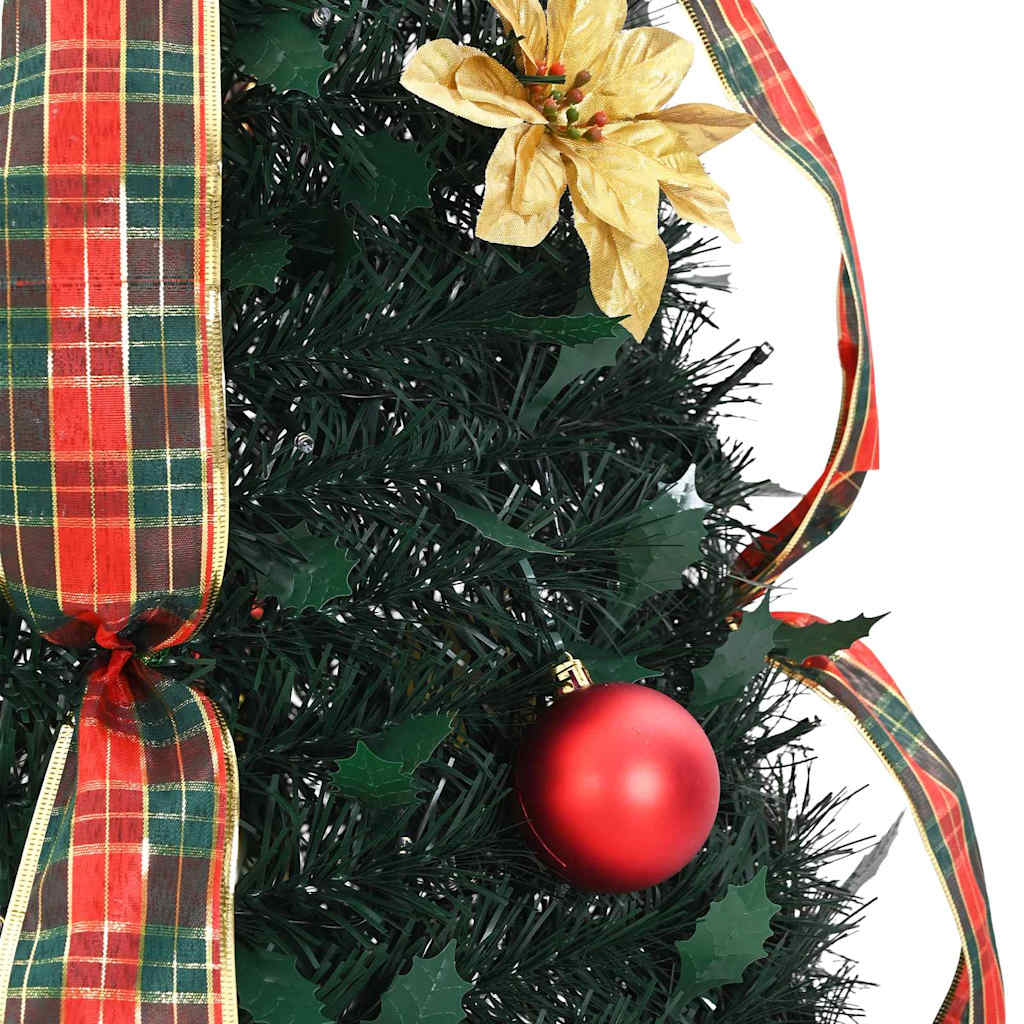 Árbol de Navidad artificial con 100 LED Verde 155 cm PVC