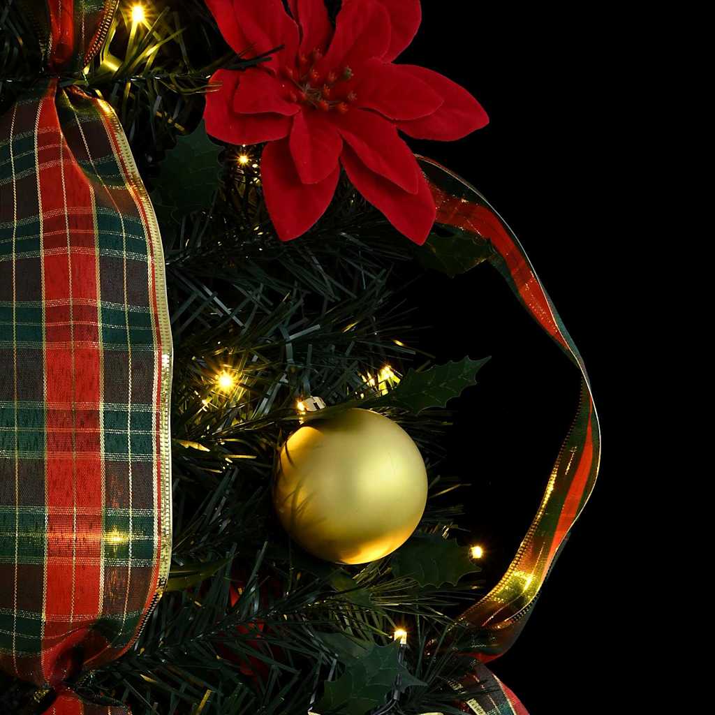 Árbol de Navidad artificial con 100 LED Verde 155 cm PVC
