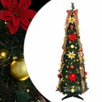 Árbol de Navidad artificial con 100 LED Verde 155 cm PVC
