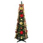 Árbol de Navidad artificial con 100 LED Verde 155 cm PVC