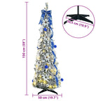 Árbol de Navidad artificial con 100 LED con soporte 150 cm PVC